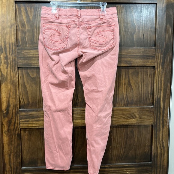 Silver‎ Jeans Women 30 Red Pink Skinny Aiko - Picture 5 of 11